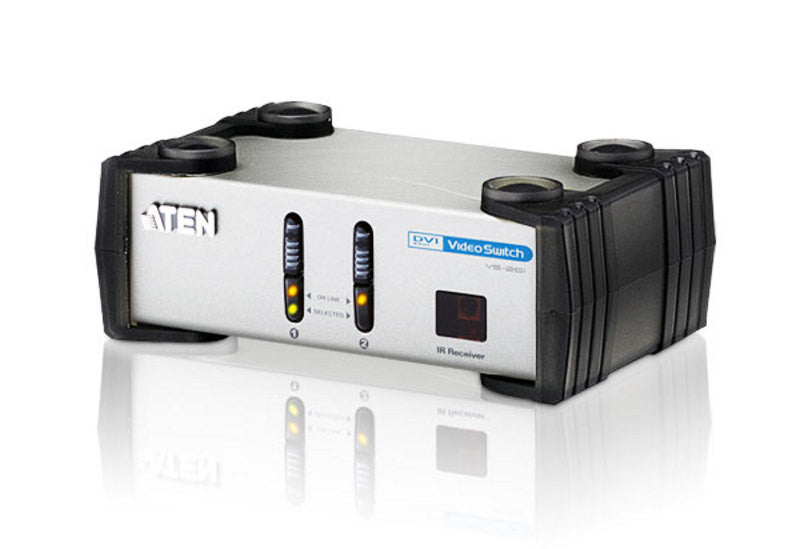 Aten VS261 2 Port DVI Video Switch. Audio enabled. IR Remote control.