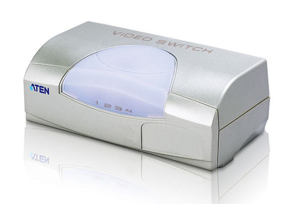 Aten VS491 4 Port Video(VGA) Switch.1920x1440(10m); Pushbutton Switch; w/o VGA cables