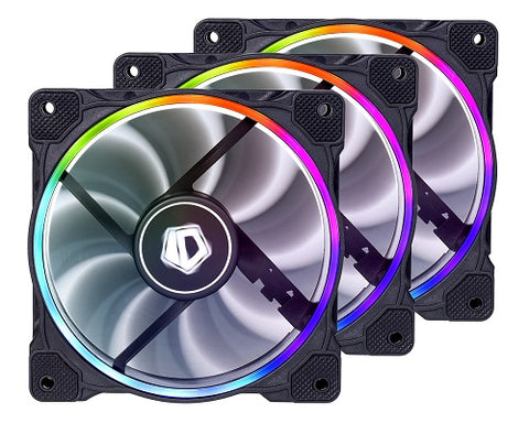 ZF-12025-RGB-TRIO 3 Pack 120mm PWM Fans w/5V ARGB and Remote Controller