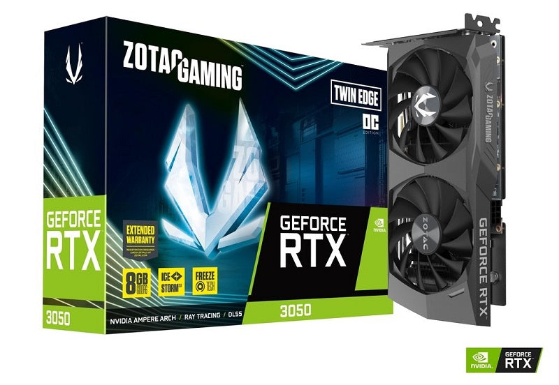 ZOTAC GAMING GeForce RTX 3050 Twin Edge OC 8GB GDDR6 Graphics Card