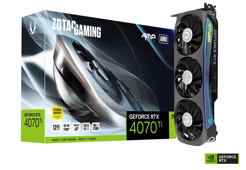 ZOTAC GAMING GeForce RTX 4070 Ti AMP AIRO 12GB GDDR6X Graphics Card