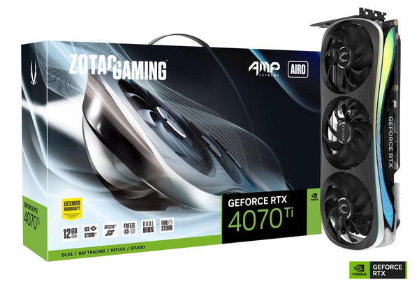 ZOTAC GAMING GeForce RTX 4070 Ti AMP Extreme AIRO 12GB GDDR6X Graphics Card