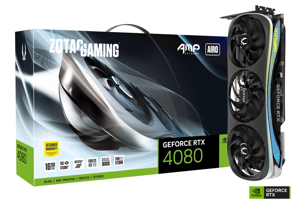 Zotac GAMING GeForce RTX4080 AMP EXTREME AIRO 16GB GDDR6X Graphics Card