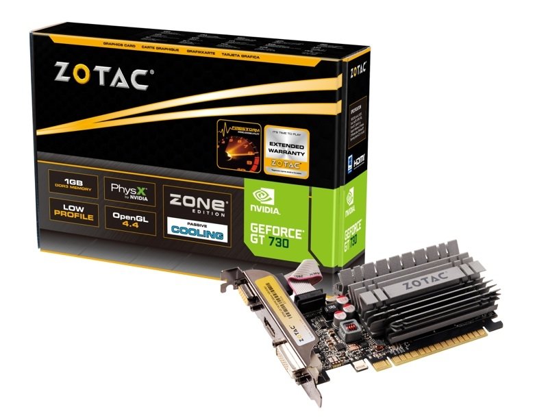Zotac GeForce GT 730 2GB DDR3 Zone Edition Low Profile Graphics