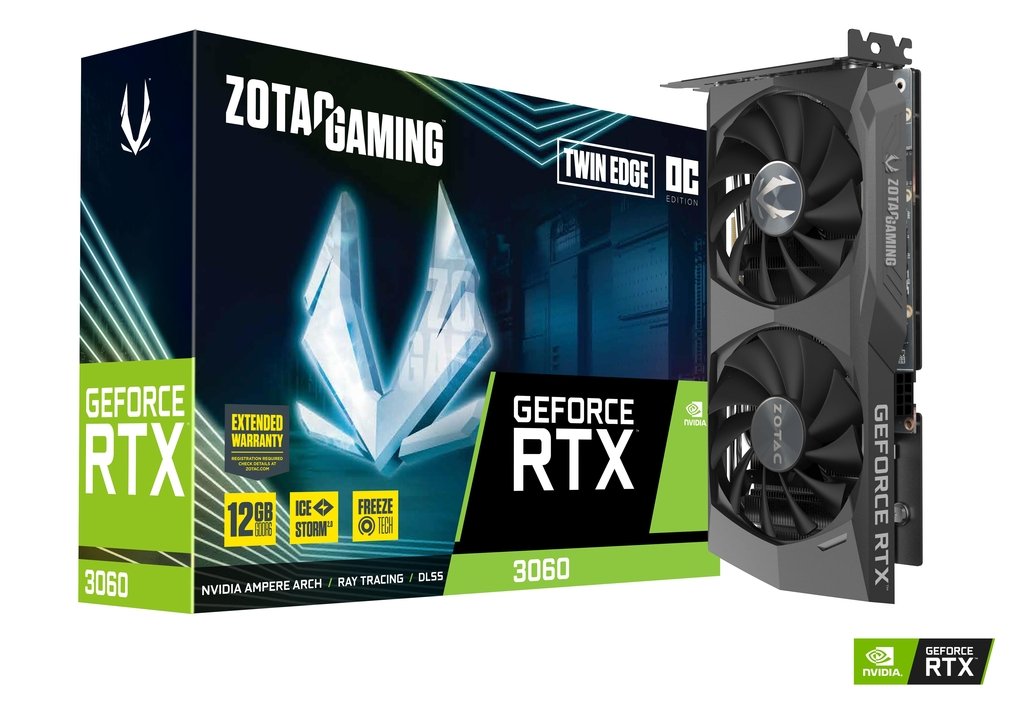 Zotac RTX3060 Twin Edge OC 12GB GDDR6 Graphics Card