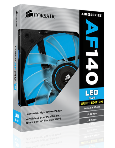 Corsair Air Series AF140 LED Quiet Edition High Airflow Fan - Blue