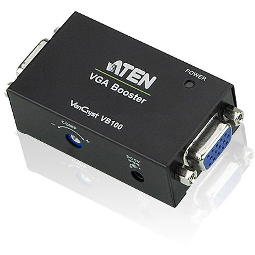 Aten VB100 VGA Booster amplifies the VGA signal up to 70m