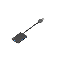 Flujo AH-4-B Ultra-Thin 4Port USB3.0 Hub With Cable Type A Black