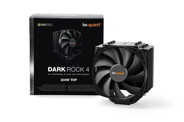 Dark Rock 4 (BK021) CPU Air Cooler 200W TDP w/6*6mm Heatpipes & Silent Wings 14cm*1 Fan