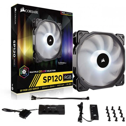 Corsair SP120 RGB LED High Performance 120mm Fan with Controller (0.72 KG)