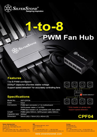 SILVERSTONE PWM FAN HUB 1 TO 8