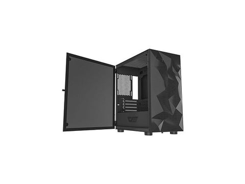 DLM21 mATX Case with Tempered Glass Side Panel and Mesh Front Panel [No Fans Included]