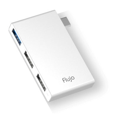 Flujo CH-15-B USB-C & Micro USB - 1 x USB3.0, 2 x USB2.0  Type C Silver