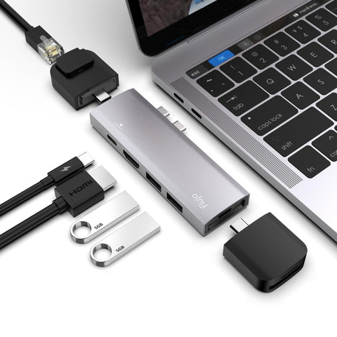 Flujo CH-50 USB C Multi-Function Adapter MacBook Pro 13/15”- Grey