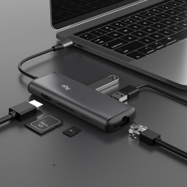 Flujo CH-41 USB C Multi-Function Adapter - Grey