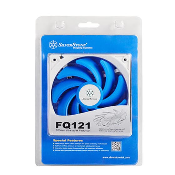 SILVERSTONE 120-25MM FAN WHITE FRAME (Blue blade, white frame)