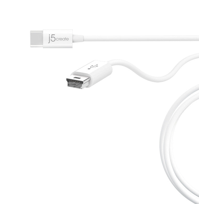 J5CREATE Type-C to USB 2.0 Mini-B Cable (180cm)