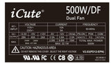 iCute 500W Dual Fan ATX PSU Power Supply Unit