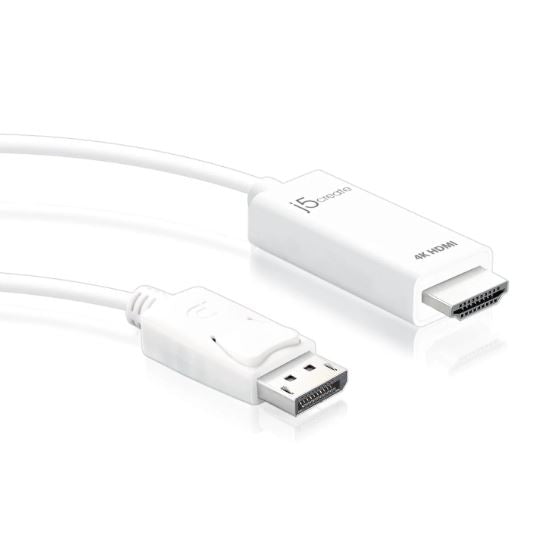 j5Create JDC158 DisplayPort to 4K HDMI Cable - 1.8mtr