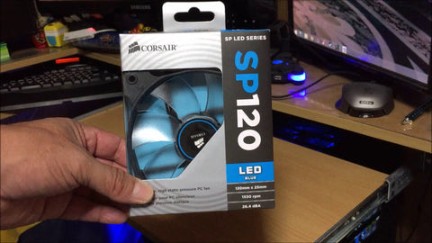 Corsair Air Series SP120 LED Blue High Static Pressure 120mm Fan Twin Pack (0.72 KG)