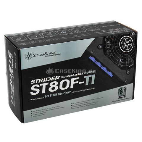 SilverStone SST-ST80F-TI Strider 800W 80+ Titanium, Full Modular, 5 Year Warranty