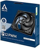 P12 4-Pin 12cm PWM High Static Pressure Casing Fan - Black w/Black Frame