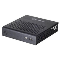 SilverStone SST-PT13 Black Thin Mini-ITX Casing Aluminum top cover, Steel body