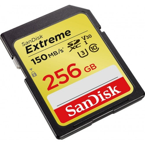 Sandisk SDSDXV5-256GB Extreme SD, V30, U3, C10, UHS-I, R150MB/s, W60/70MB/s