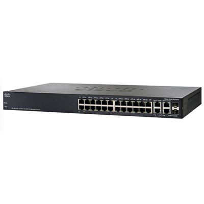 Cisco SF300-24PP 24-port 10/100 PoE+(180W) Managed Switch w/Gig Uplinks
