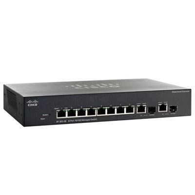 Cisco SF 302-08 8 x 10/100 + 2 x combo Gigabit SFP