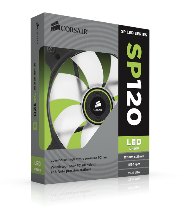 Corsair Air Series SP120 LED Green High Static Pressure 120mm Fan (0.72 KG)