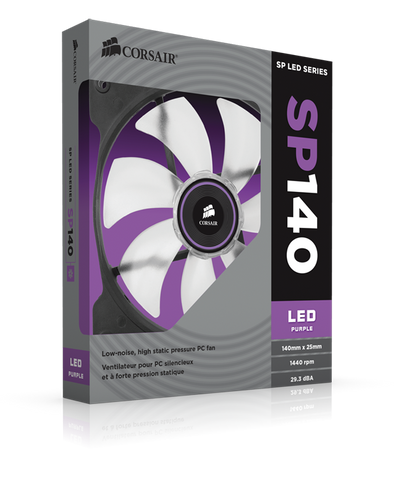 Corsair Air Series SP140 LED Purple High Static Pressure 140mm Fan (0.72 KG)