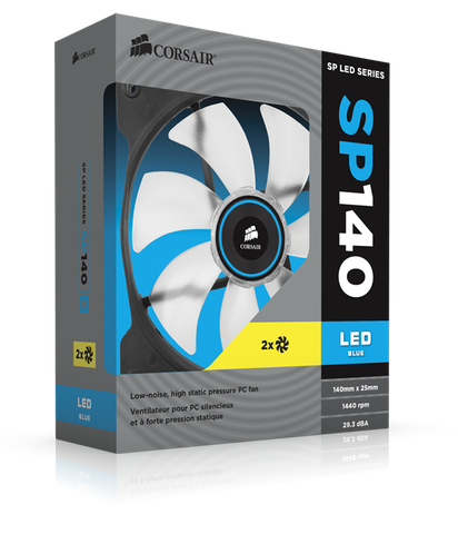 Corsair Air Series SP140 LED Blue High Static Pressure 140mm Fan (0.72 KG)