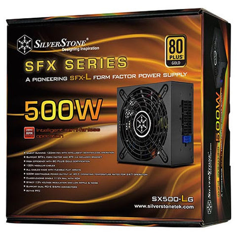 SilverStone SST-SX500-LG SFX-L 500W 80+ Gold, Full Modular