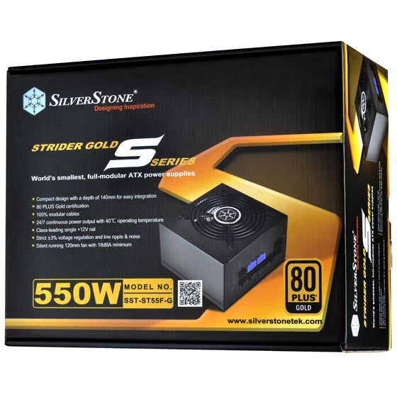 SilverStone SST-ST55F-G Strider Gold 550W 80 Plus Gold, Full Modular