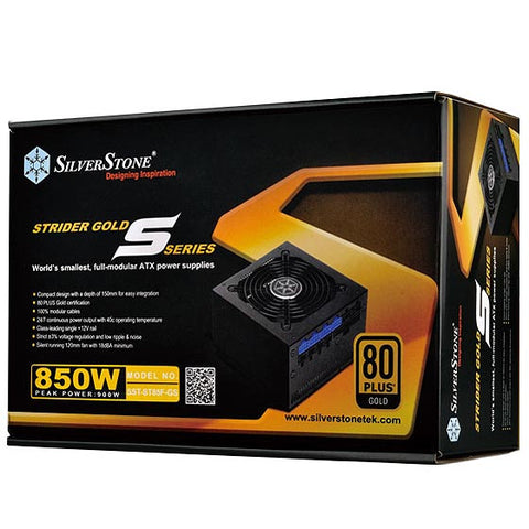 SilverStone SST-ST85F-GS Strider Gold 850W 80 Plus Gold, Full Modular