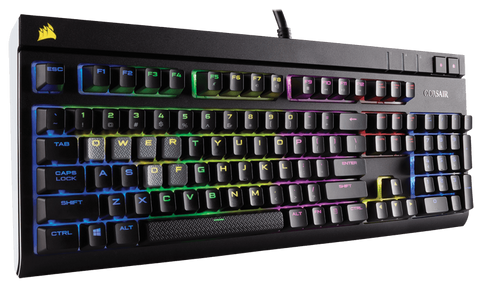 Corsair STRAFE RGB Silent Mechanical Gaming Keyboard, Backlit Multicolor LED, Cherry MX Silent