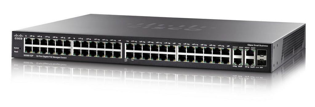 Cisco SG 300-52P 52-port Gigabit PoE Managed Switch 375W (POE+ supported)