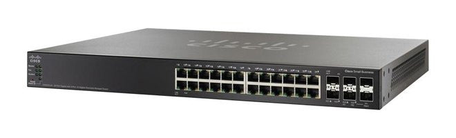 Cisco 24-Port Gig with 4-Port 10-Gigabit Stackable Managed Switch
