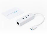 UE330 3-Port USB 3.0 Hub | Gigabit Ethernet Adapter