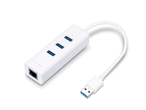 UE330 3-Port USB 3.0 Hub | Gigabit Ethernet Adapter