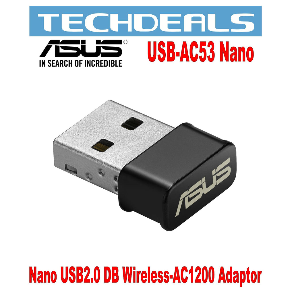 Asus USB-AC53 Nano USB 2.0 Dual Band Wireless -AC1200 Adaptor